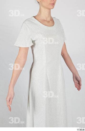 Upper Body Woman White Dress Costume photo references