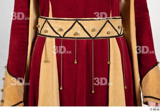 Woman White Historical Belt Dress Costume photo references