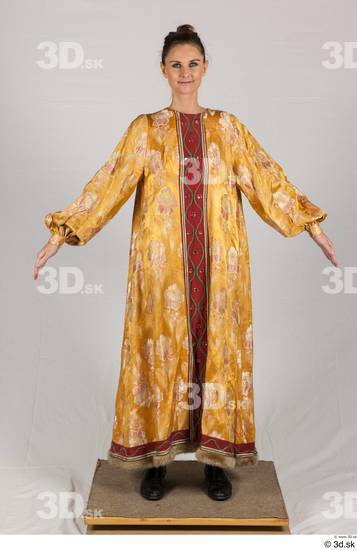 Whole Body Woman White Historical Costume photo references