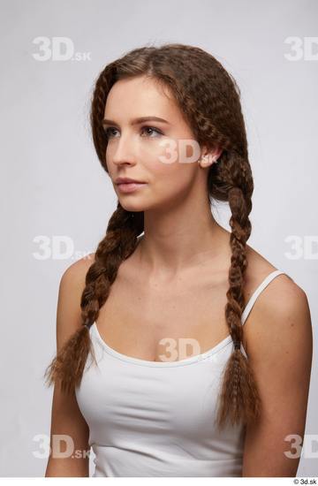 Head Hair Woman White Slim