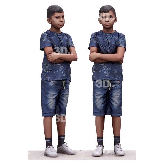 Whole Body Man White Casual  3D Scan Daily Pose