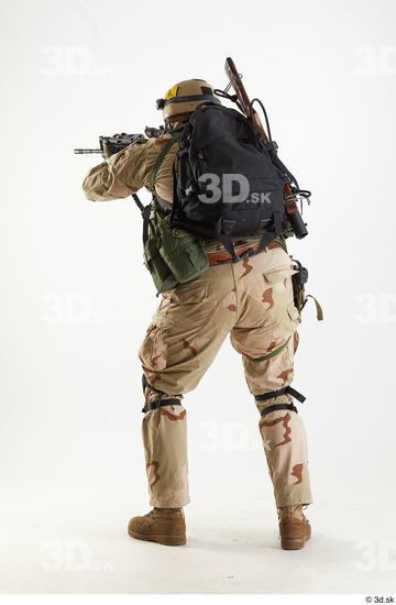 Weapons-Rifle Man White Army Athletic Studio photo references