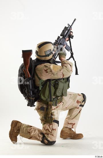 Weapons-Rifle Man White Army Athletic Studio photo references