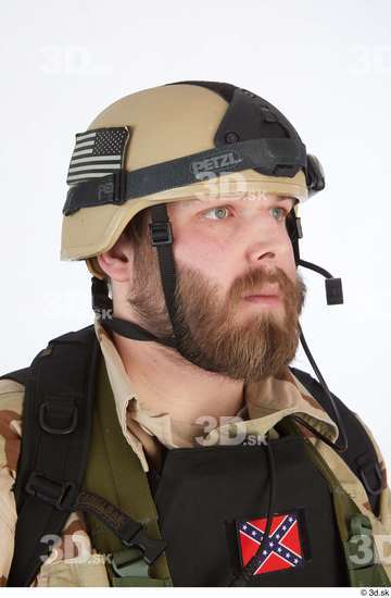 Head Man White Army Helmet Athletic Street photo references