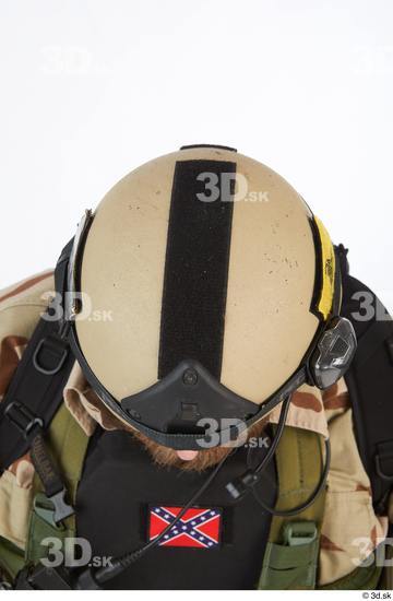 Head Man White Army Helmet Athletic Street photo references