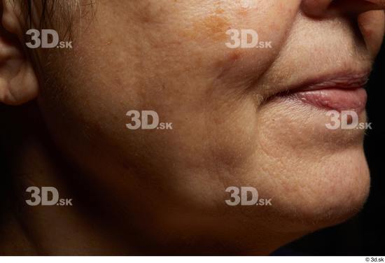 Face Woman White Wrinkles Face Skin Textures