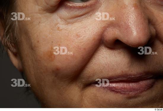 Face Woman White Wrinkles Face Skin Textures