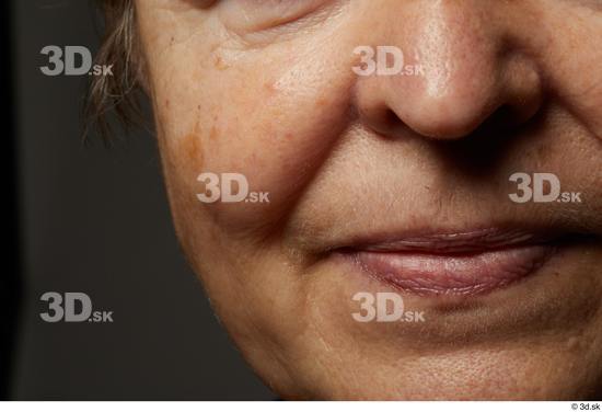 Face Woman White Wrinkles Face Skin Textures