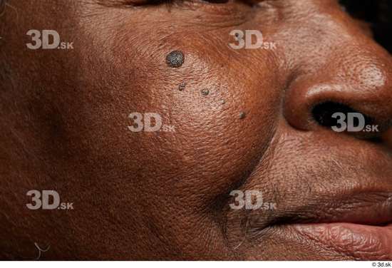 Face Woman Black Wrinkles Face Skin Textures