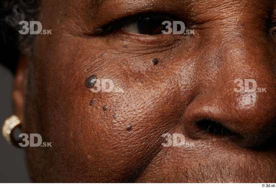 Face Woman Black Wrinkles Face Skin Textures