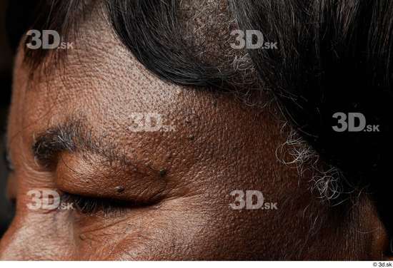 Face Woman Black Wrinkles Face Skin Textures