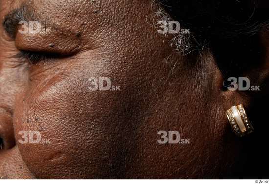 Face Woman Black Wrinkles Face Skin Textures