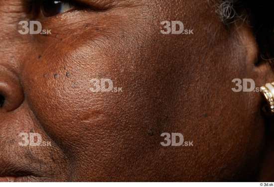 Face Woman Black Wrinkles Face Skin Textures