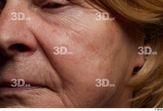 Face Woman White Wrinkles Face Skin Textures