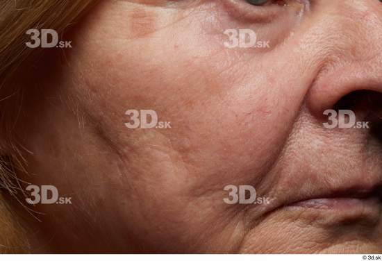 Face Woman White Wrinkles Face Skin Textures