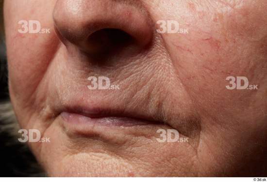 Face Woman White Wrinkles Face Skin Textures