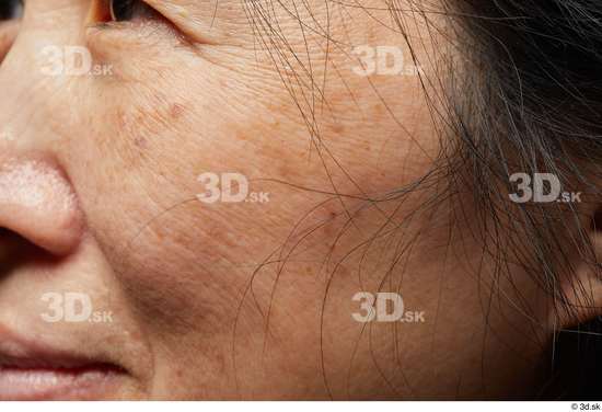 Face Woman Asian Wrinkles Face Skin Textures