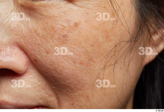 Face Woman Asian Wrinkles Face Skin Textures