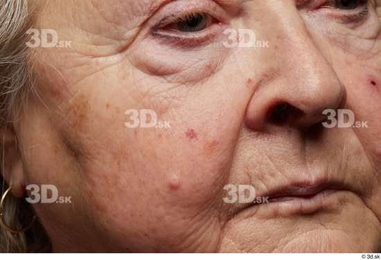 and more Face Woman White Wrinkles Face Skin Textures