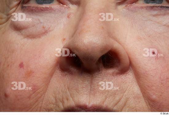 and more Face Woman White Wrinkles Face Skin Textures