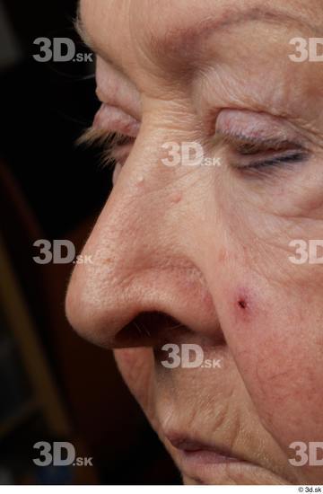 and more Face Woman White Wrinkles Face Skin Textures