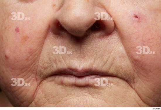 and more Face Woman White Wrinkles Face Skin Textures