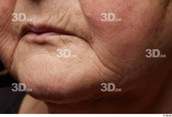 and more Face Woman White Wrinkles Face Skin Textures