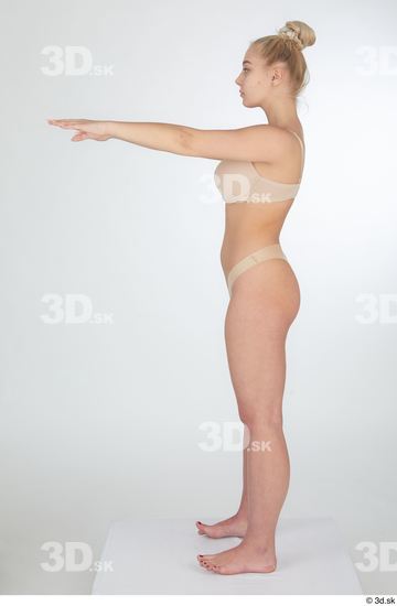 Woman White Slim Female Studio Poses