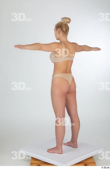 Woman White Slim Female Studio Poses