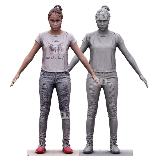 Whole Body Woman White  3D RAW A-Pose Bodies