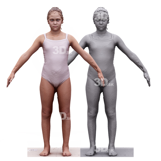 Whole Body Woman White  3D RAW A-Pose Bodies