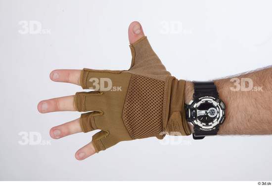 Hand Man White Army Gloves Athletic Watch Street photo references