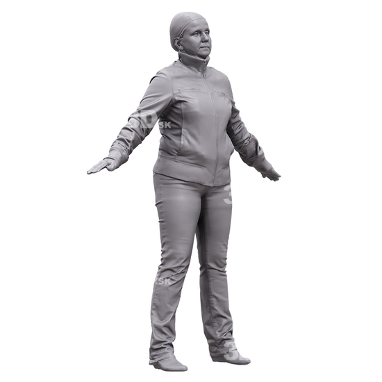 Whole Body Woman White 3D Artec Bodies