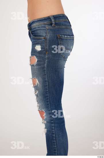 Olivia Sparkle blue jeans with holes casual dressed thigh  jpg