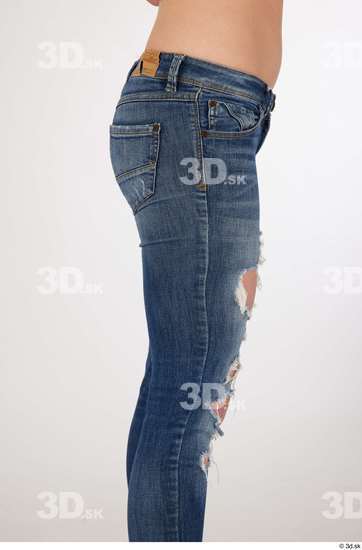 Olivia Sparkle blue jeans with holes casual dressed thigh  jpg