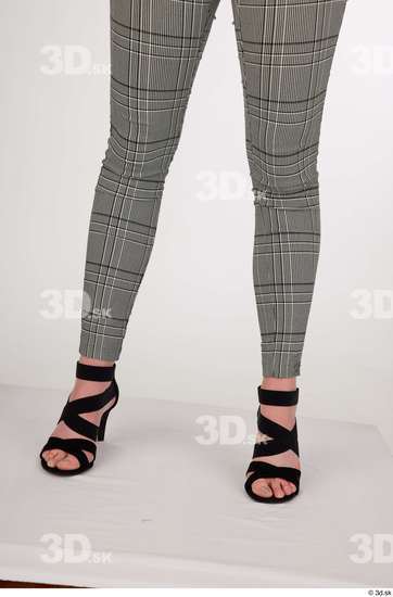 Olivia Sparkle black high heels sandals calf casual dressed grey checkered trousers  jpg