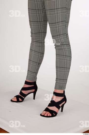 Olivia Sparkle black high heels sandals calf casual dressed grey checkered trousers  jpg