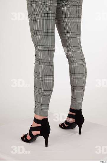 Olivia Sparkle black high heels sandals calf casual dressed grey checkered trousers  jpg