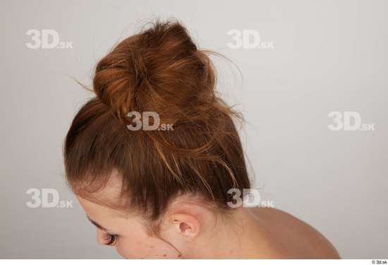 Olivia Sparkle brown hair messy bun  jpg