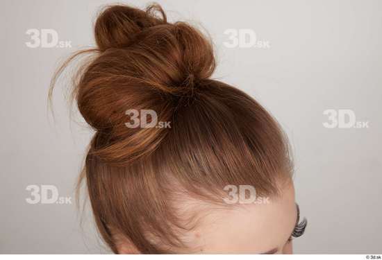 Olivia Sparkle brown hair messy bun  jpg