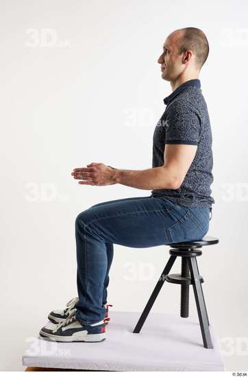 Man White Slim Male Studio Poses