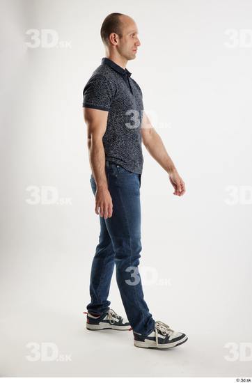 Man White Slim Male Studio Poses