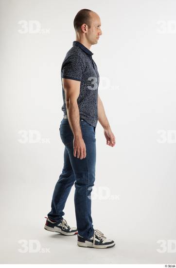 Man White Slim Male Studio Poses