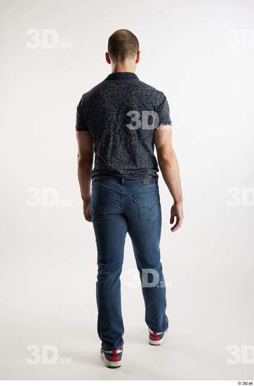 Man White Slim Male Studio Poses