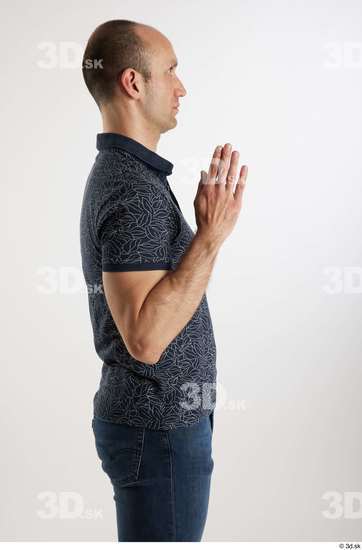 Man White Slim Male Studio Poses