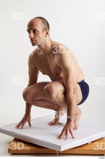 Man White Slim Male Studio Poses