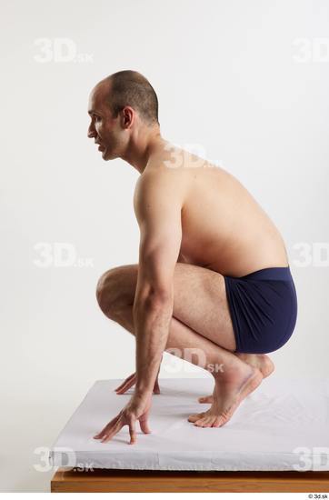 Man White Slim Male Studio Poses