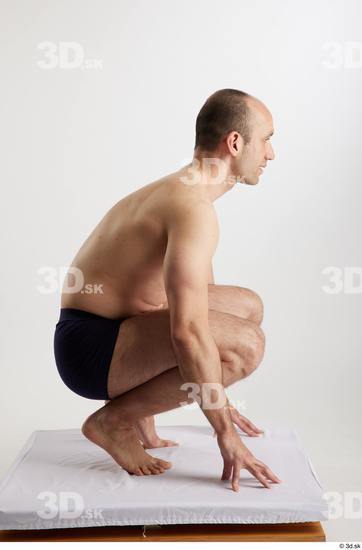 Man White Slim Male Studio Poses