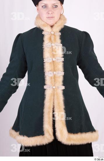 Upper Body Woman White Jacket Costume photo references