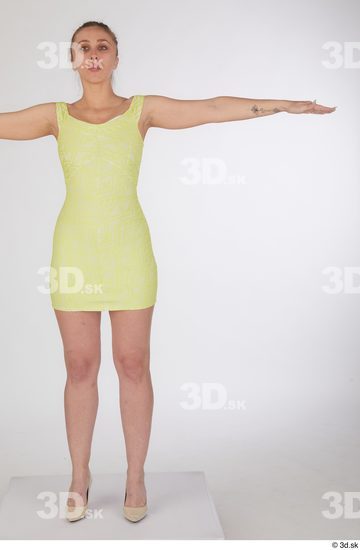 Woman White Slim Female Studio Poses